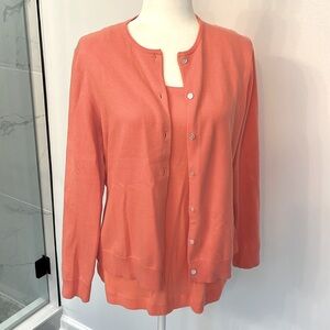 Lands End tank and cardigan set